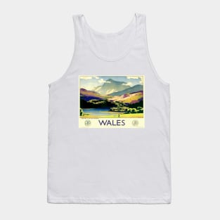 Vintage British Travel Poster: Wales via Great Western Railway Tank Top